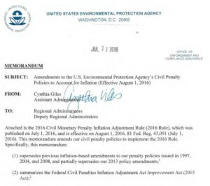 EPA Doubles Monetary Pentalties